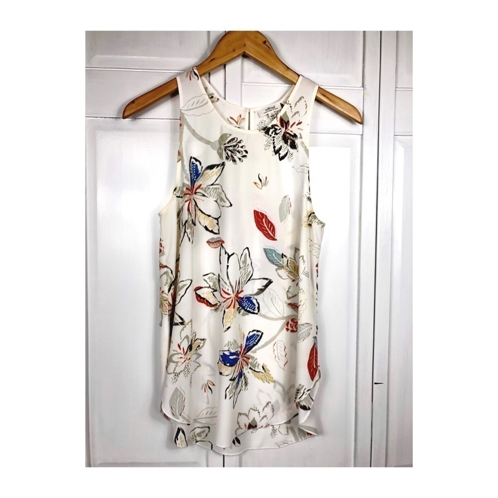 WILFRED SLEEVELESS BLOUSE,White Sleeveless Top 0753